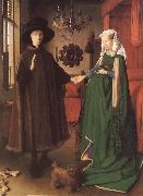 Jan Van Eyck Giovanna Cenami and Giovanni Arnolfini Germany oil painting reproduction